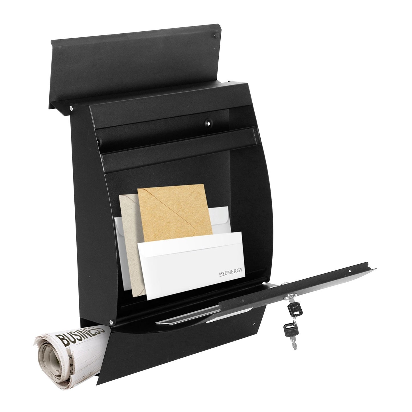 Letter box 35x45x10cm black 4994