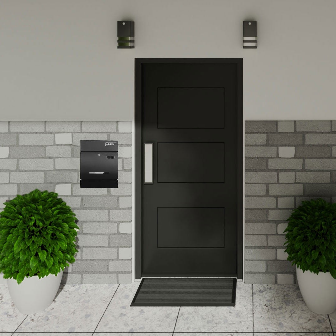 Letter box 35x45x10cm black 4994