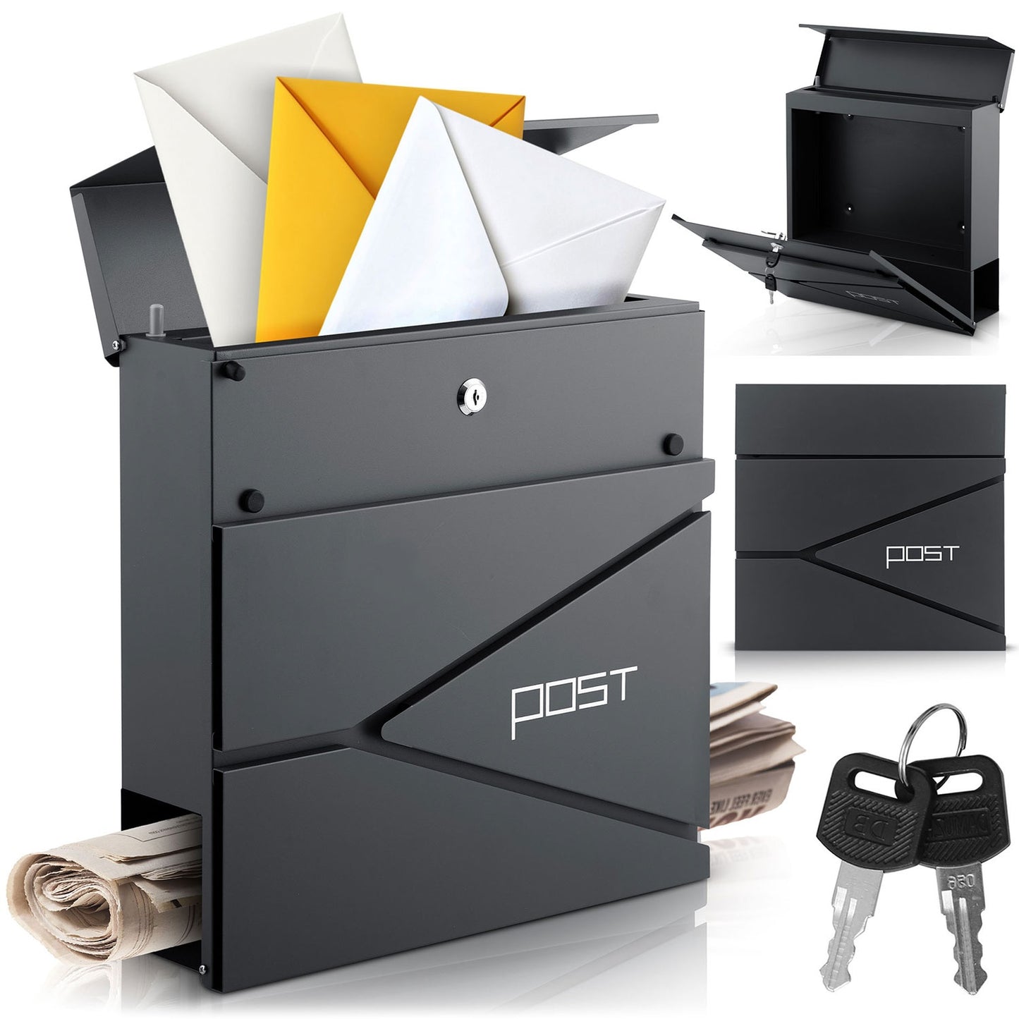 Letter box 37x37x10.5 cm anthracite HM-862