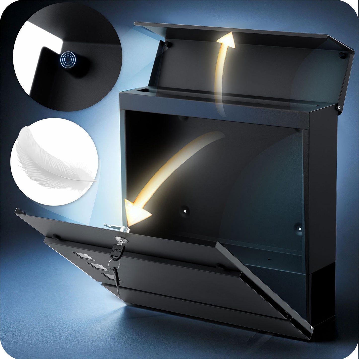 Letter box 37x37x10.5 cm anthracite HM-863