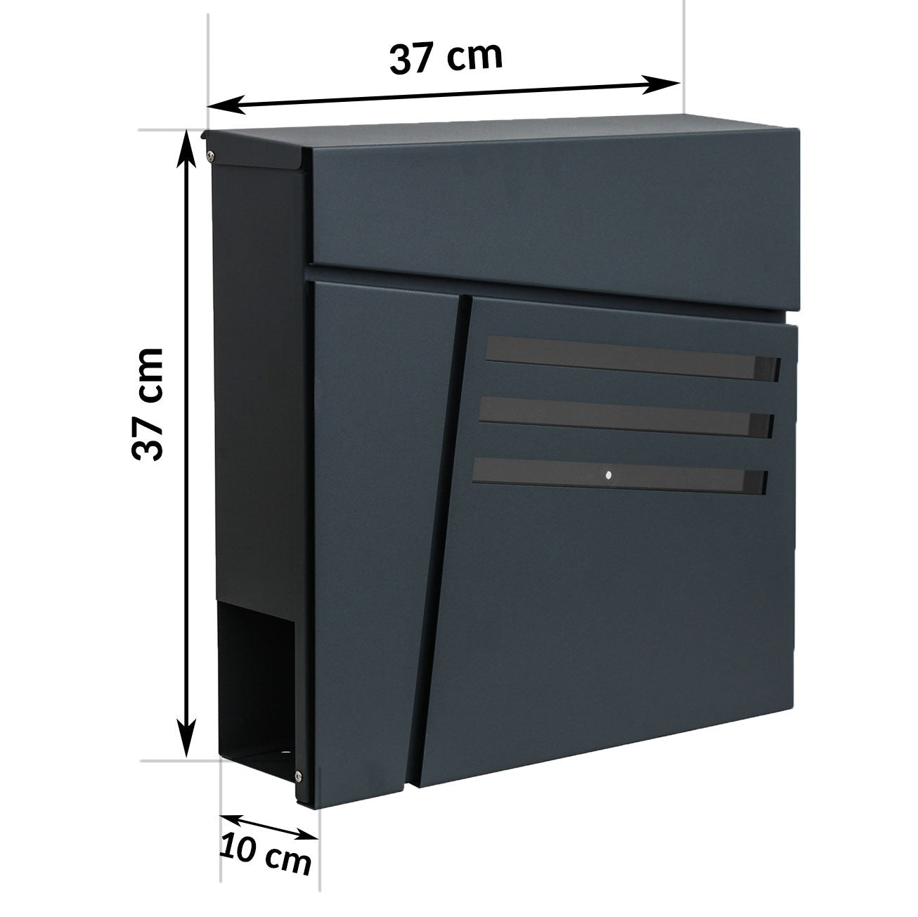 Letter box 37x37x10cm anthracite 4996