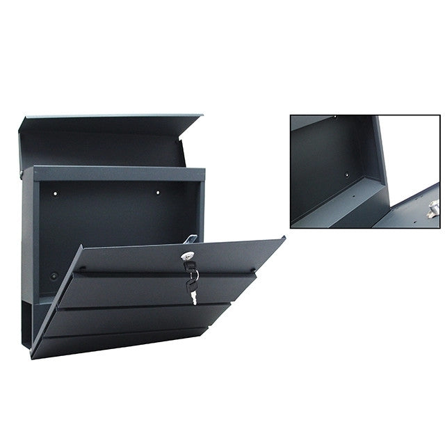 Letter box, galvanized steel, anthracite