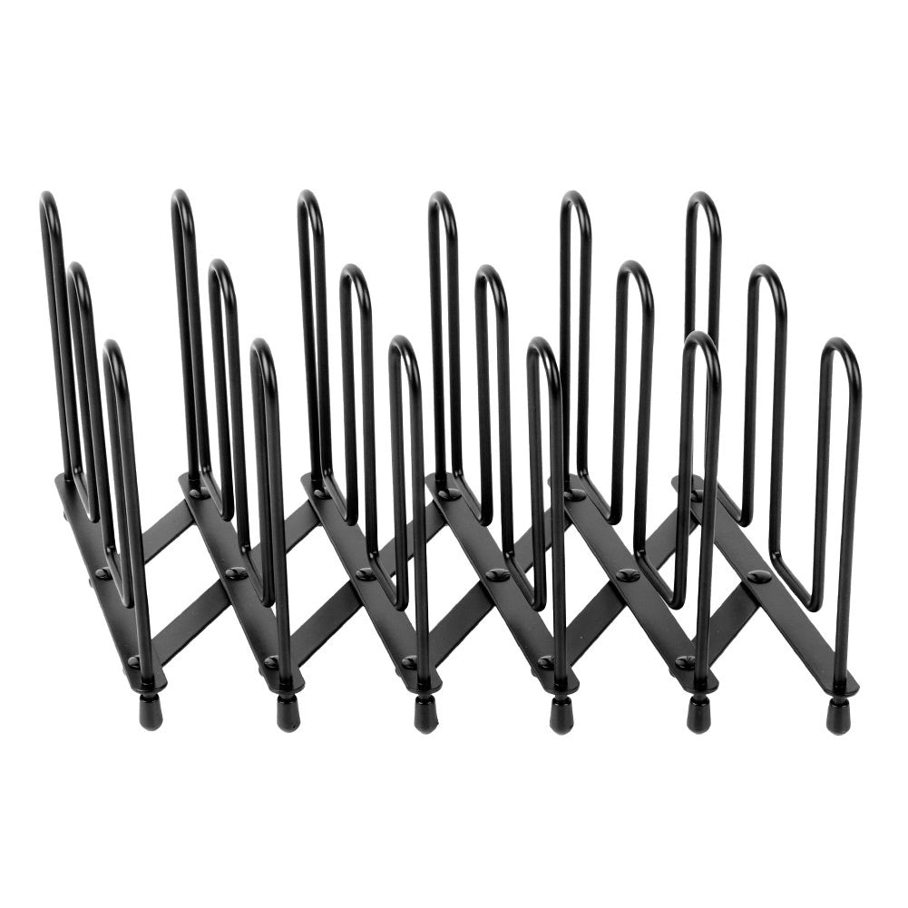 Lid Organizer, Metal, Black, Adjustable 8-74 cm