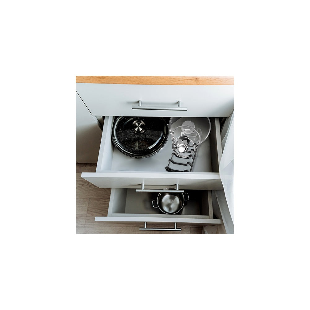 Lid and Plate Holder, Black, 30x14x6 cm