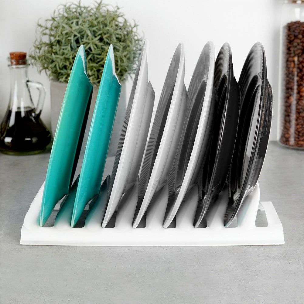 Lid and plate stand white 30x13.5x6 cm