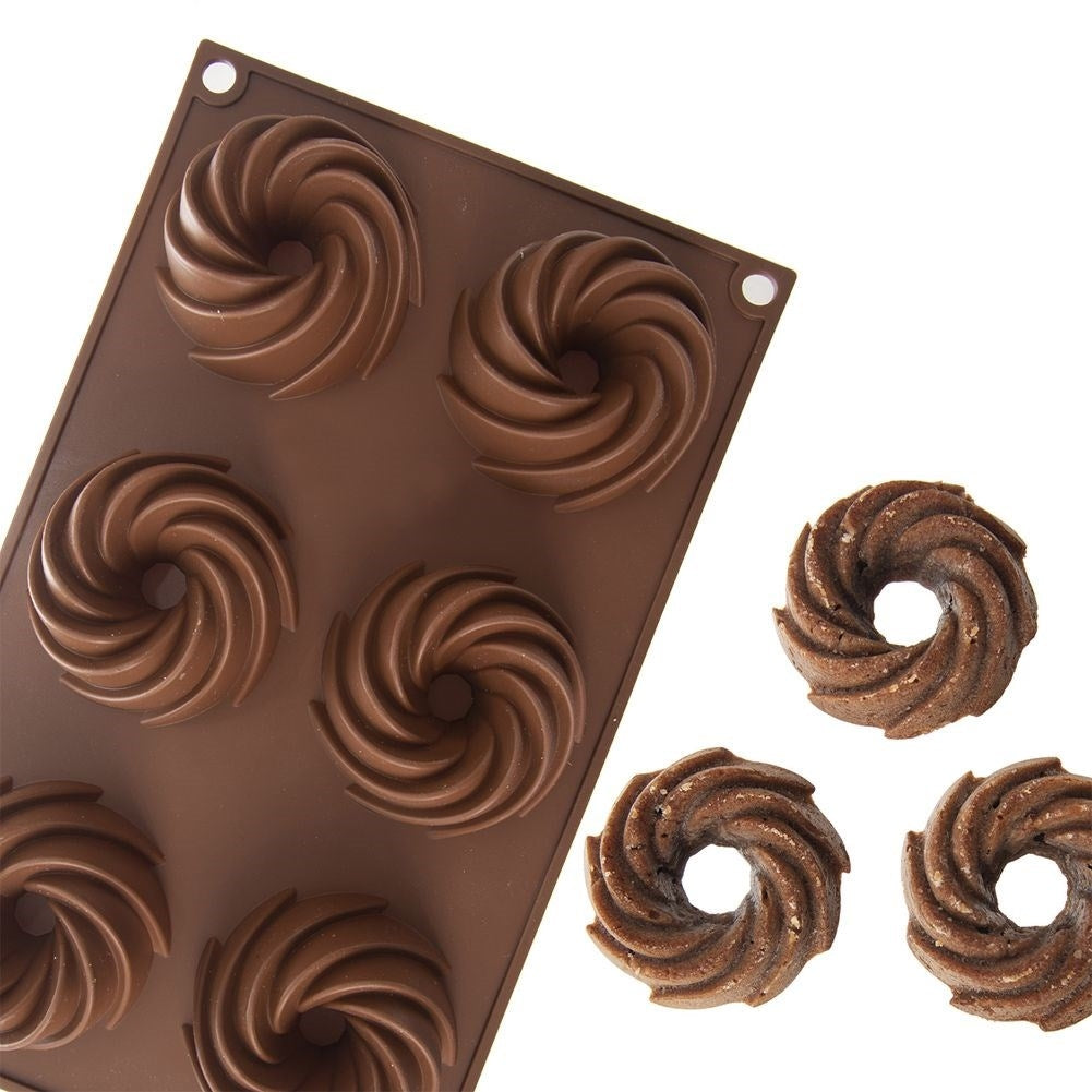 Light and flexible silicone molds for muffin baking