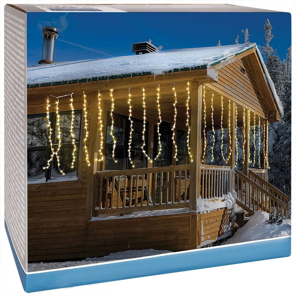 Light curtain with 220 LEDs: Perfect for Christmas decoration inside & out
