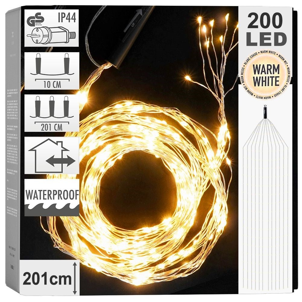 Light loop cascade form 200 LED lamps indoors/outdoors