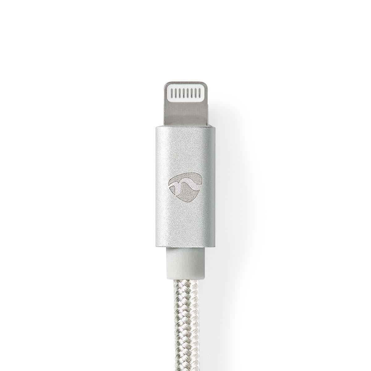 Lightning Cable | USB 2.0 | Apple Lightning, 8-pin | USB-A Male | 480 Mbps | Gold Plated | 2.00 m | Round | Braided / Nylon | Aluminum | Carton with covered window