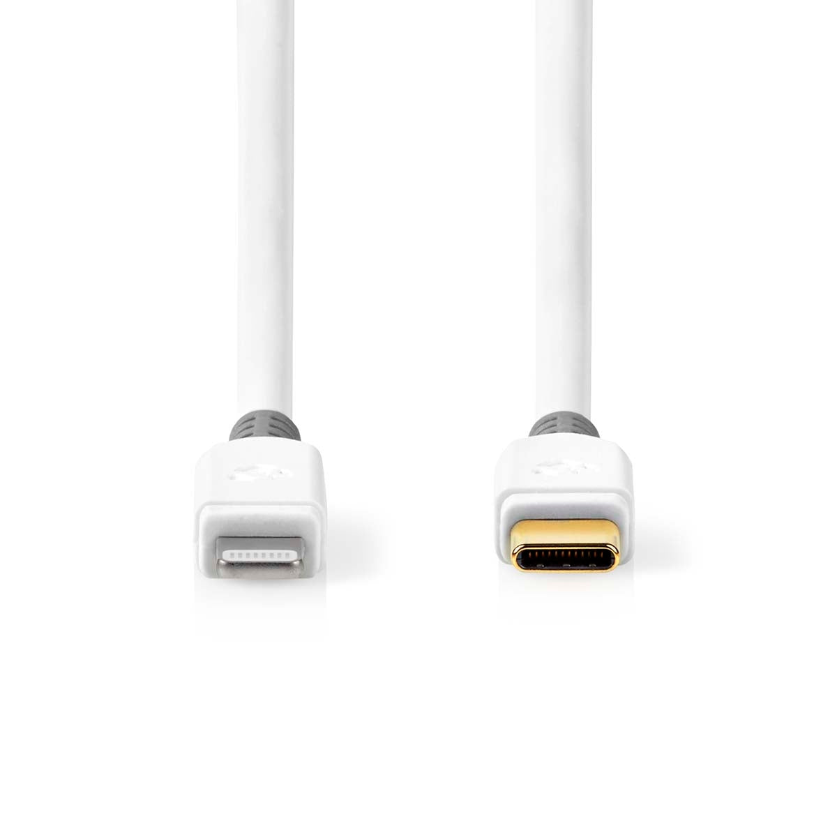 Lightning Cable | USB 2.0 | Apple Lightning, 8-pin | USB-C™ Male | 480 Mbps | Gold Plated | 1.00 m | Round | PVC | White | Box