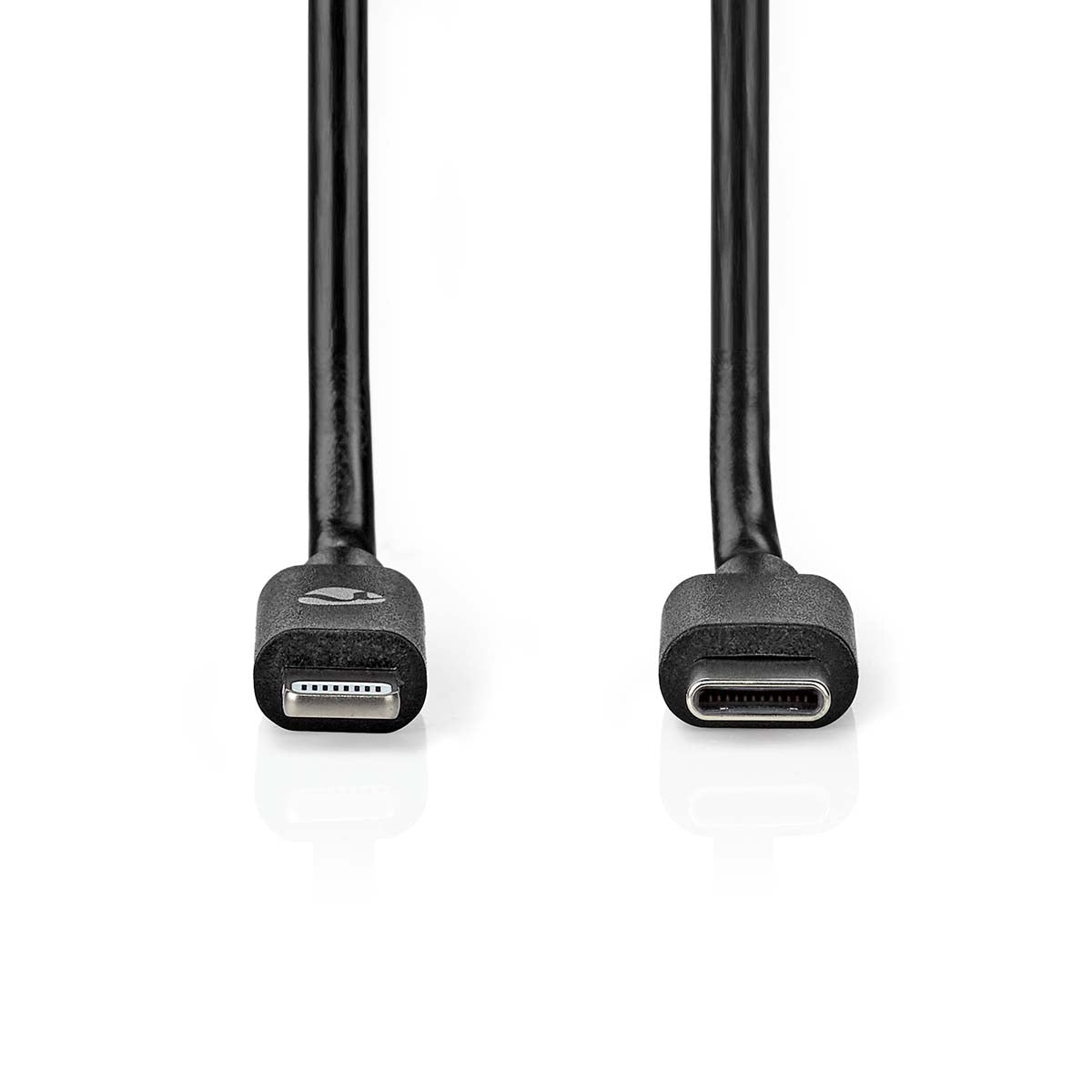 Lightning Cable | USB 2.0 | Apple Lightning, 8-pin | USB-C™ Male | 480 Mbps | Nickel Plated | 1.00 m | Round | PVC | Black | Envelope