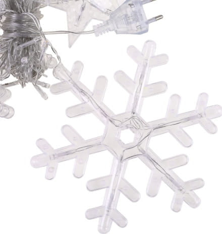 Lights snowflakes stars Christmas lights curtain 138LED