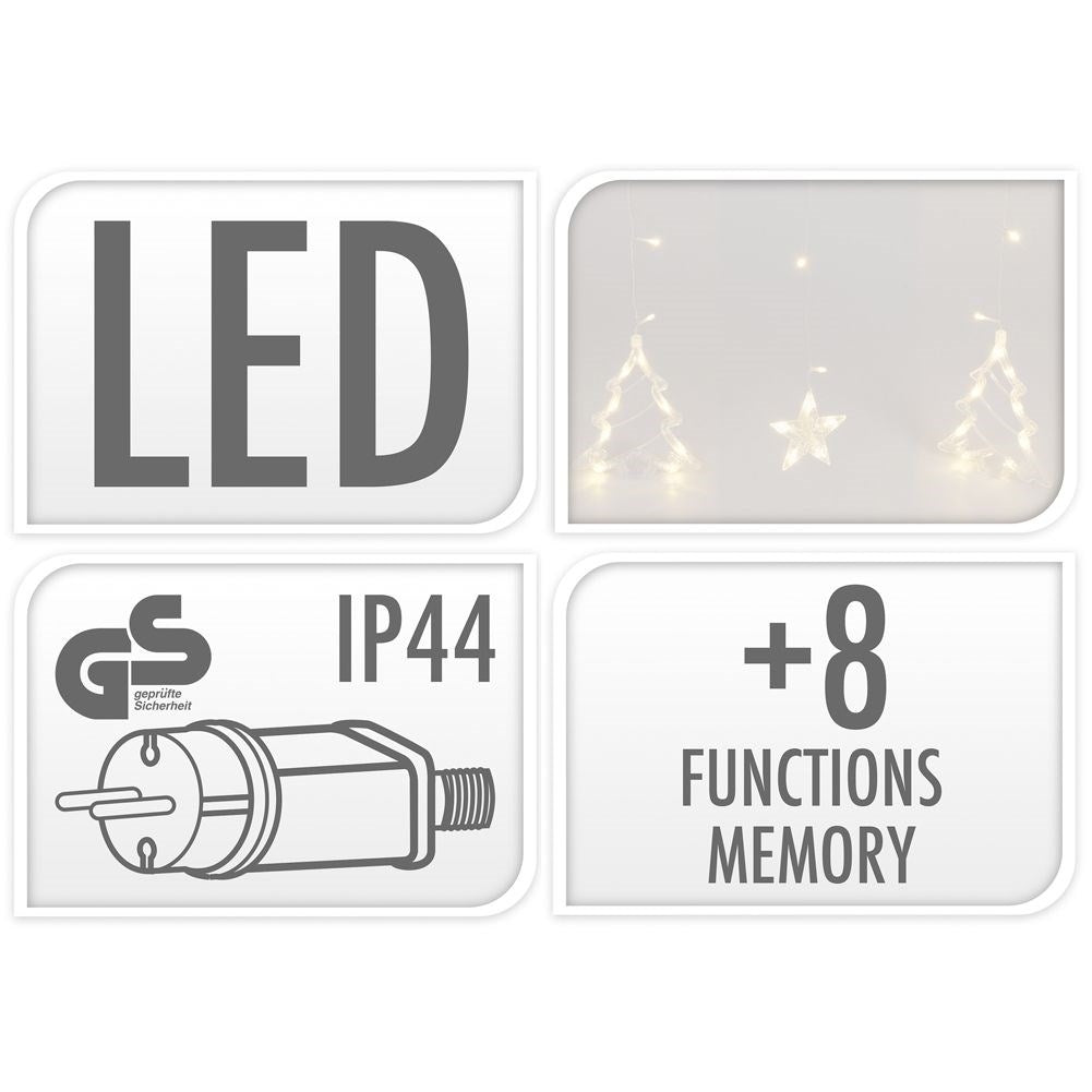 Light string 138 LED - Perfect for Christmas indoors/outdoors
