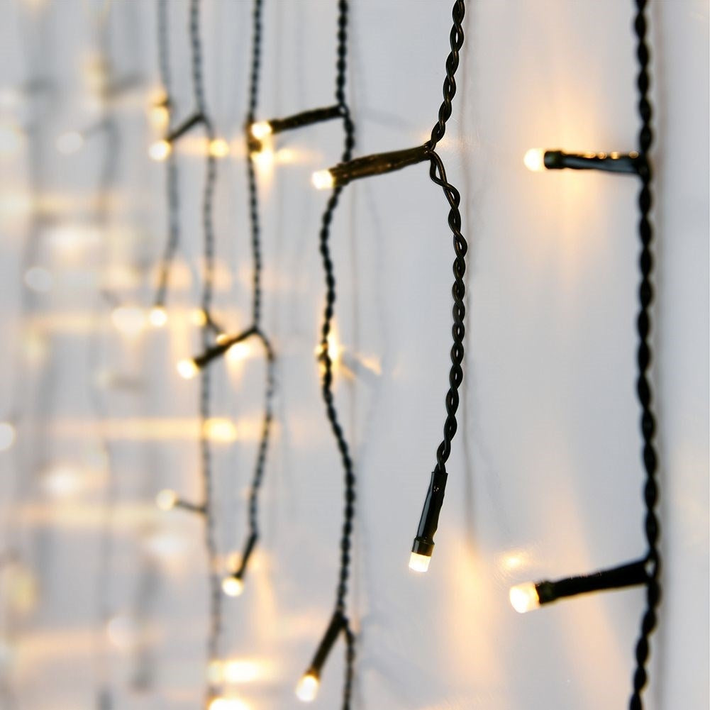 Light string 180 LED warm white, 8 positions, memory function, inside/outside