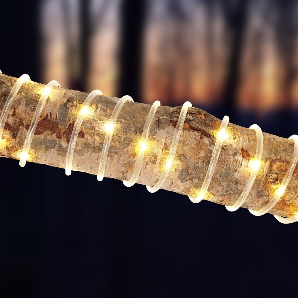 Light string 7.5m, 100 LEDs, transparent cable, inside/outside