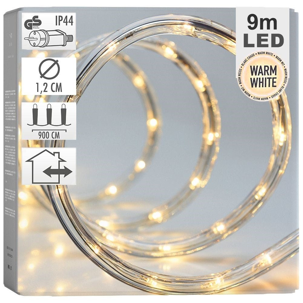 Light string 9m LED for indoors/outdoors in transparent cable
