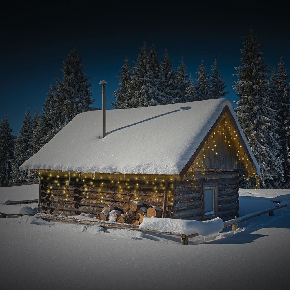 Light string with 180 warm LED lights for Christmas decoration