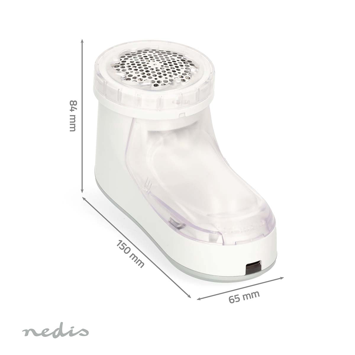 Lint Remover with Built-In Lithium-Ion Battery, White
