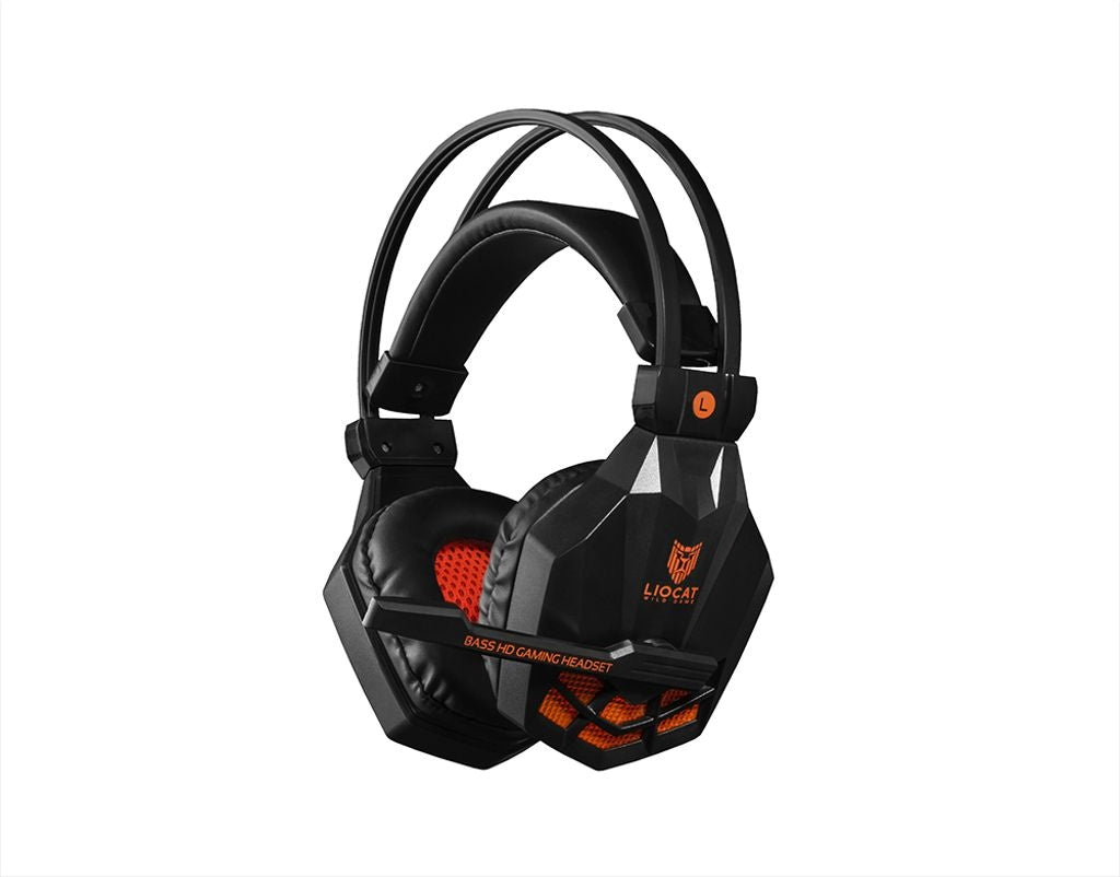 Liocat 585C Gaming Headphones Over-Ear - Black/Orange