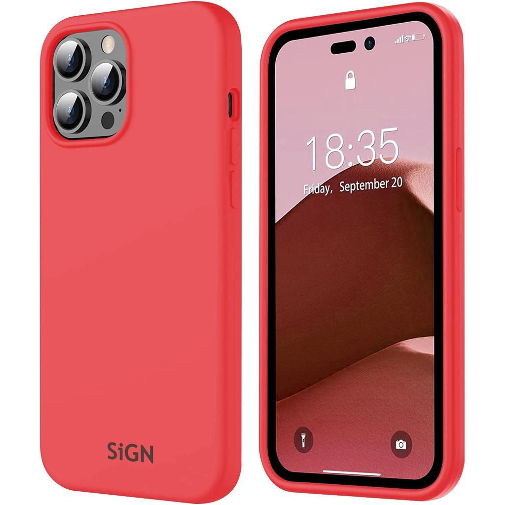 Liquid Silicone Case for iPhone 14 Pro Max - Watermelon Red
