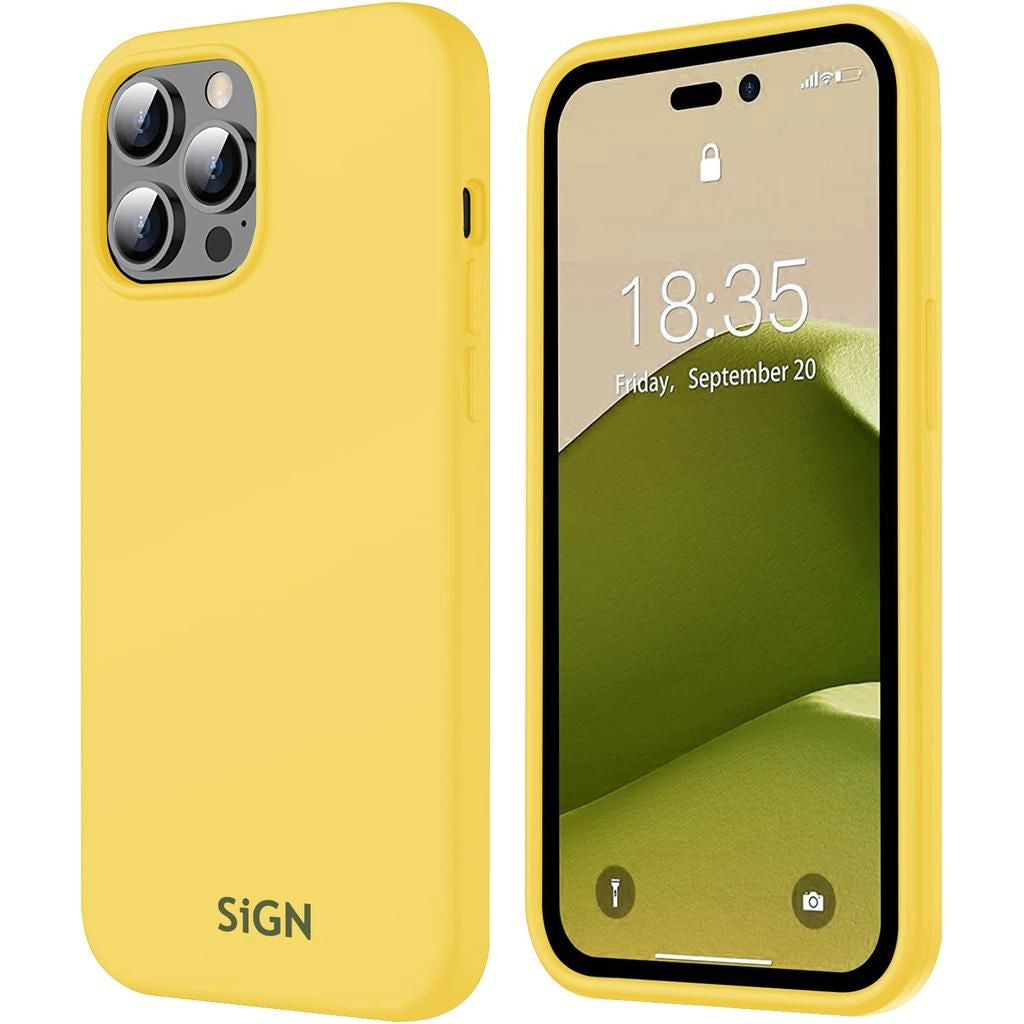 Liquid Silicone Case for iPhone 14 Pro Max - Yellow