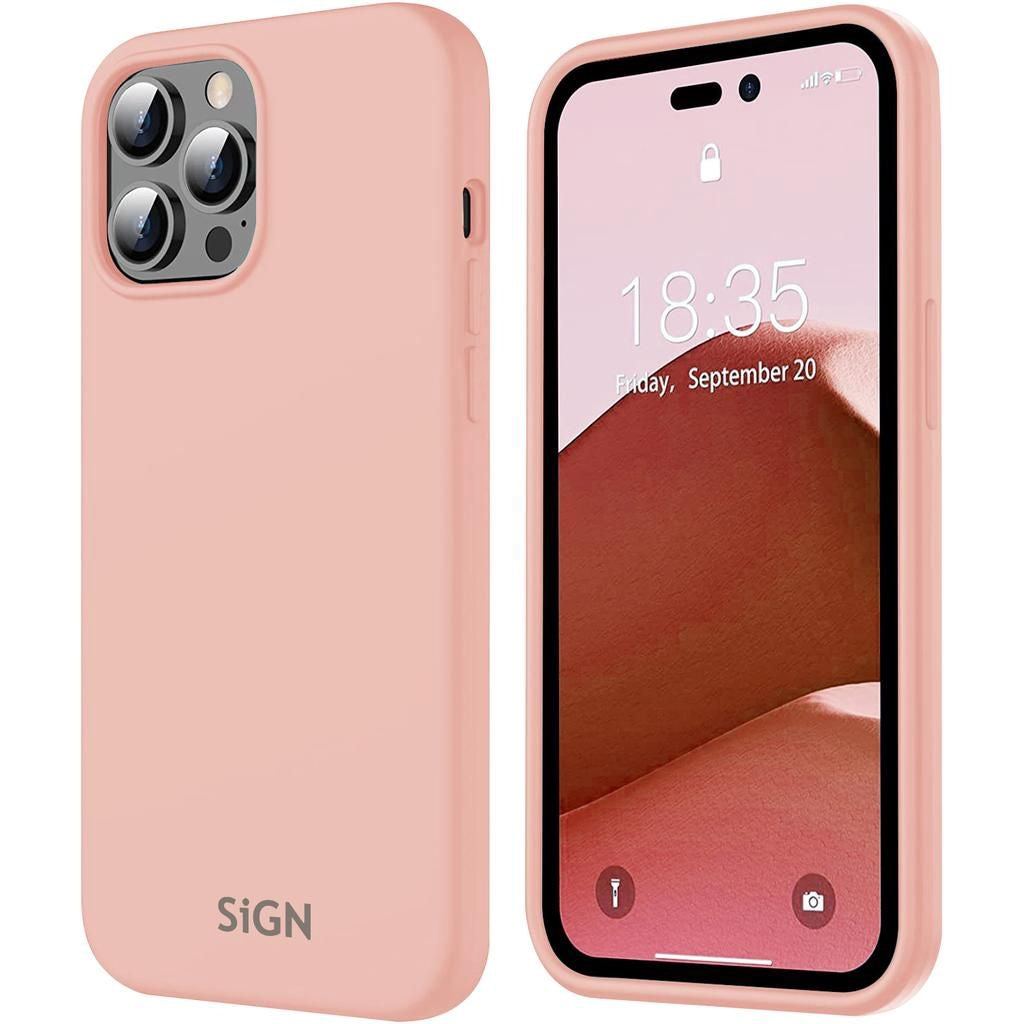 Liquid Silicone Case for iPhone 14 Pro - Sand Pink