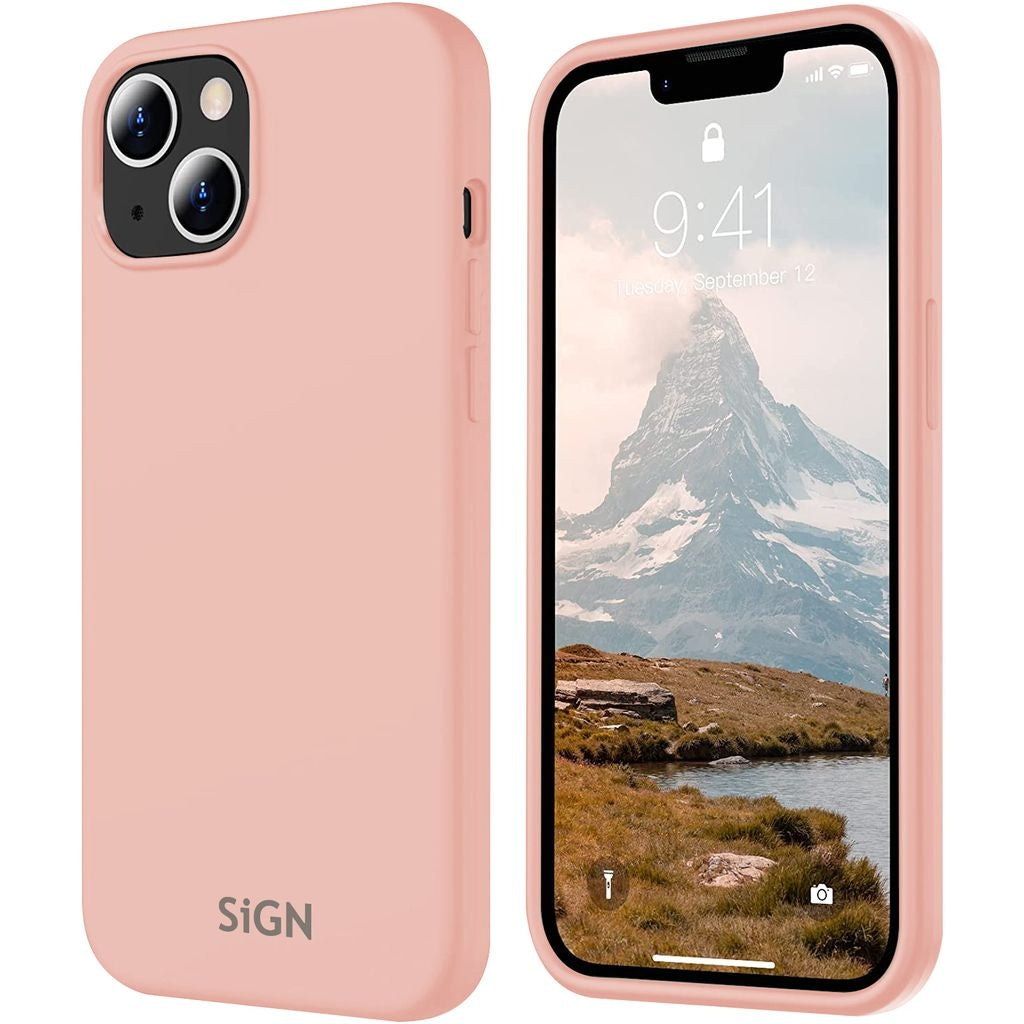Liquid Silicone Case for iPhone 15 - Light pink