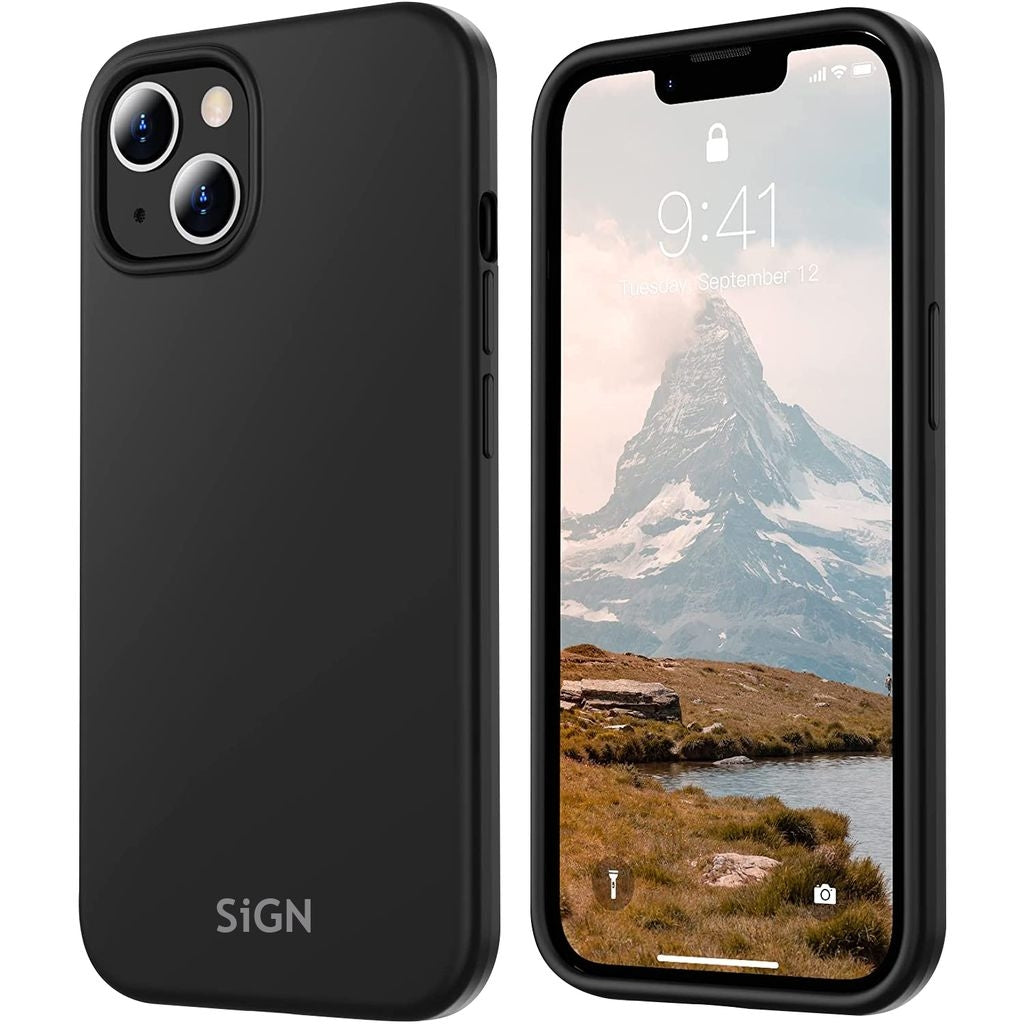 Liquid Silicone Case for iPhone 15 Plus - Black