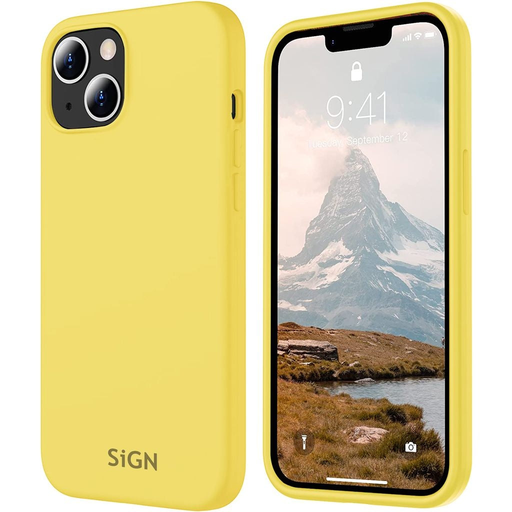Liquid Silicone Case for iPhone 15 Plus - Yellow