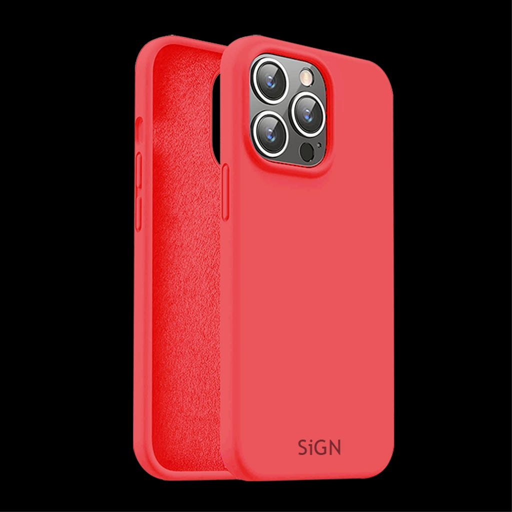Liquid Silicone Case for iPhone 15 Pro Max - Red