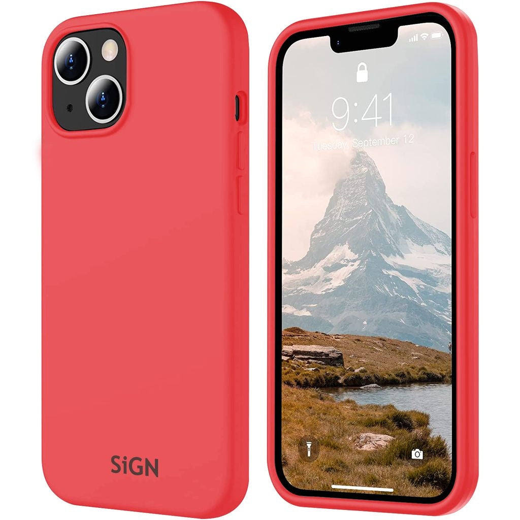 Liquid Silicone Case for iPhone 15 plus - Red