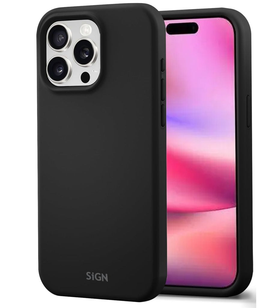 Liquid Silicone Case for iPhone 16 Pro Max - Black