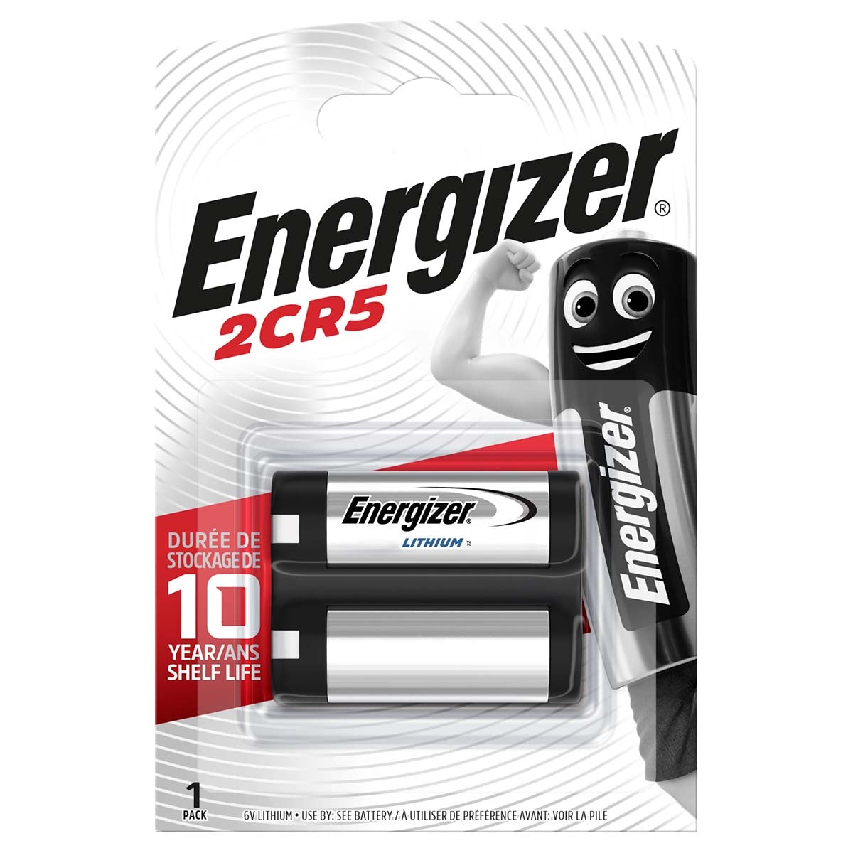 Lithium Battery 2CR5 | 6 V DC | 1500 mAh | 1-Blister | Silver / Black