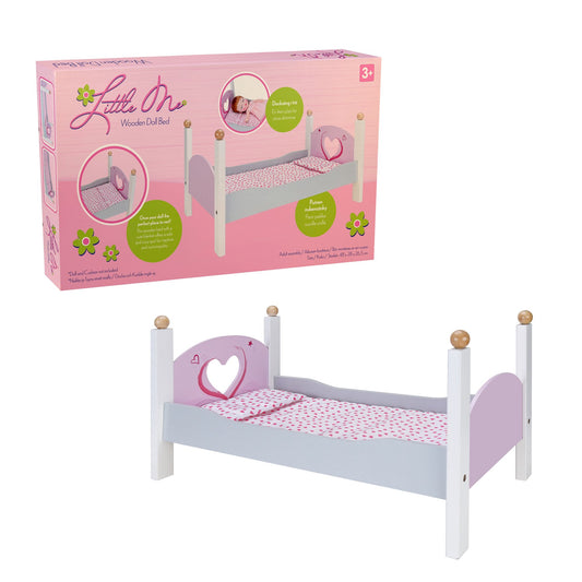 Little Me Wooden Doll Bed