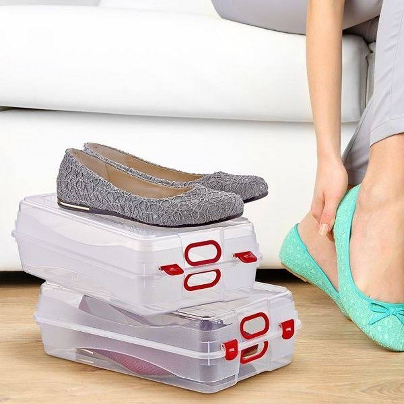 Lockable shoe box 36x21.5x13.5 cm