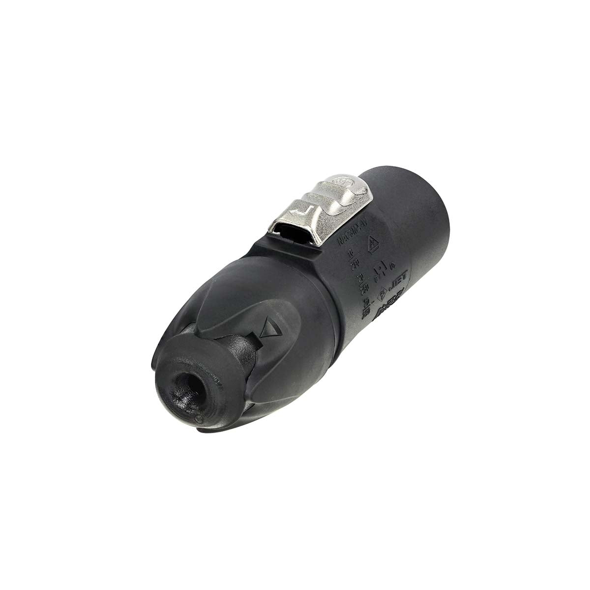 Locking male cable connector, screw terminals