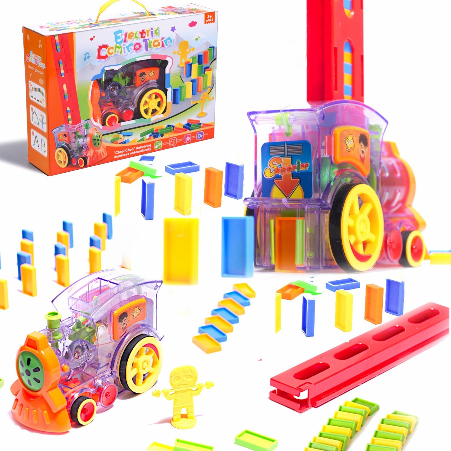 Locomotive Train domino puzzle transparent