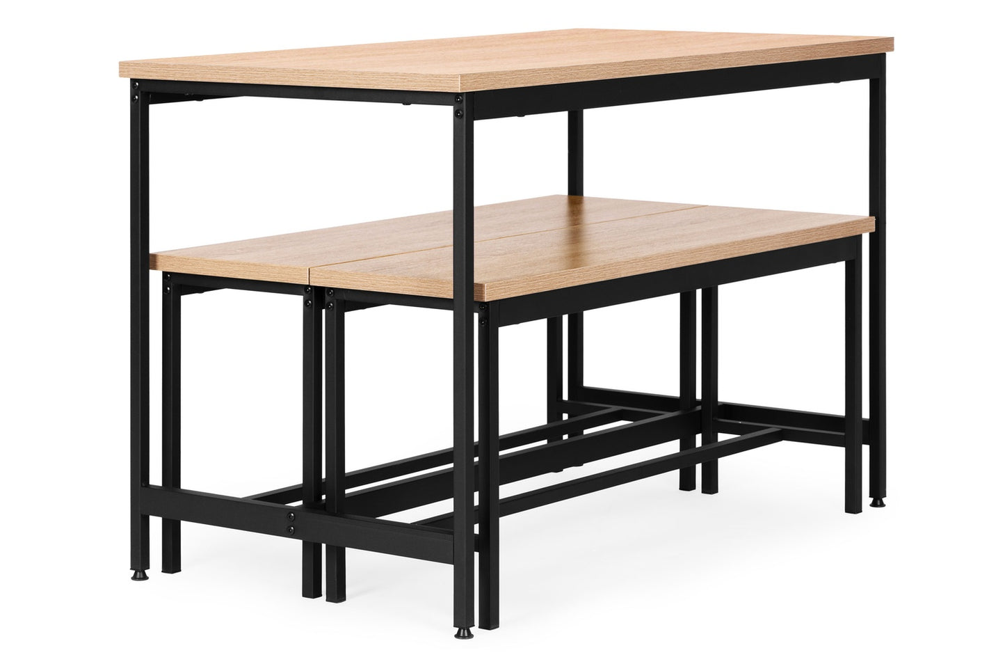 Loft Dining Furniture Set – Table and 2 Benches for Kitchen or Dining Room ModernHome