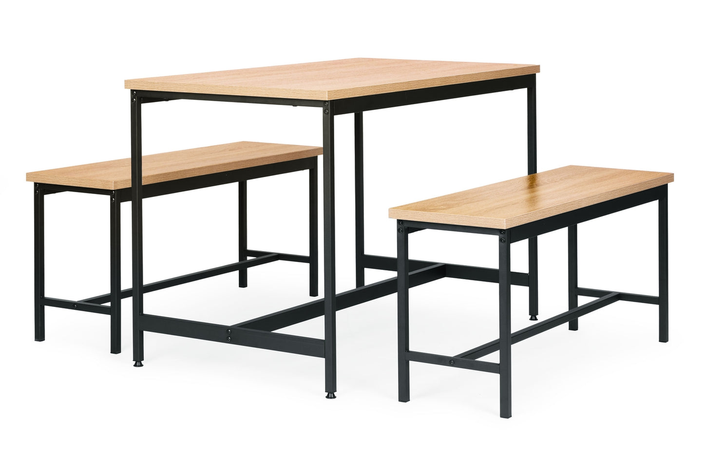 Loft Dining Furniture Set – Table and 2 Benches for Kitchen or Dining Room ModernHome