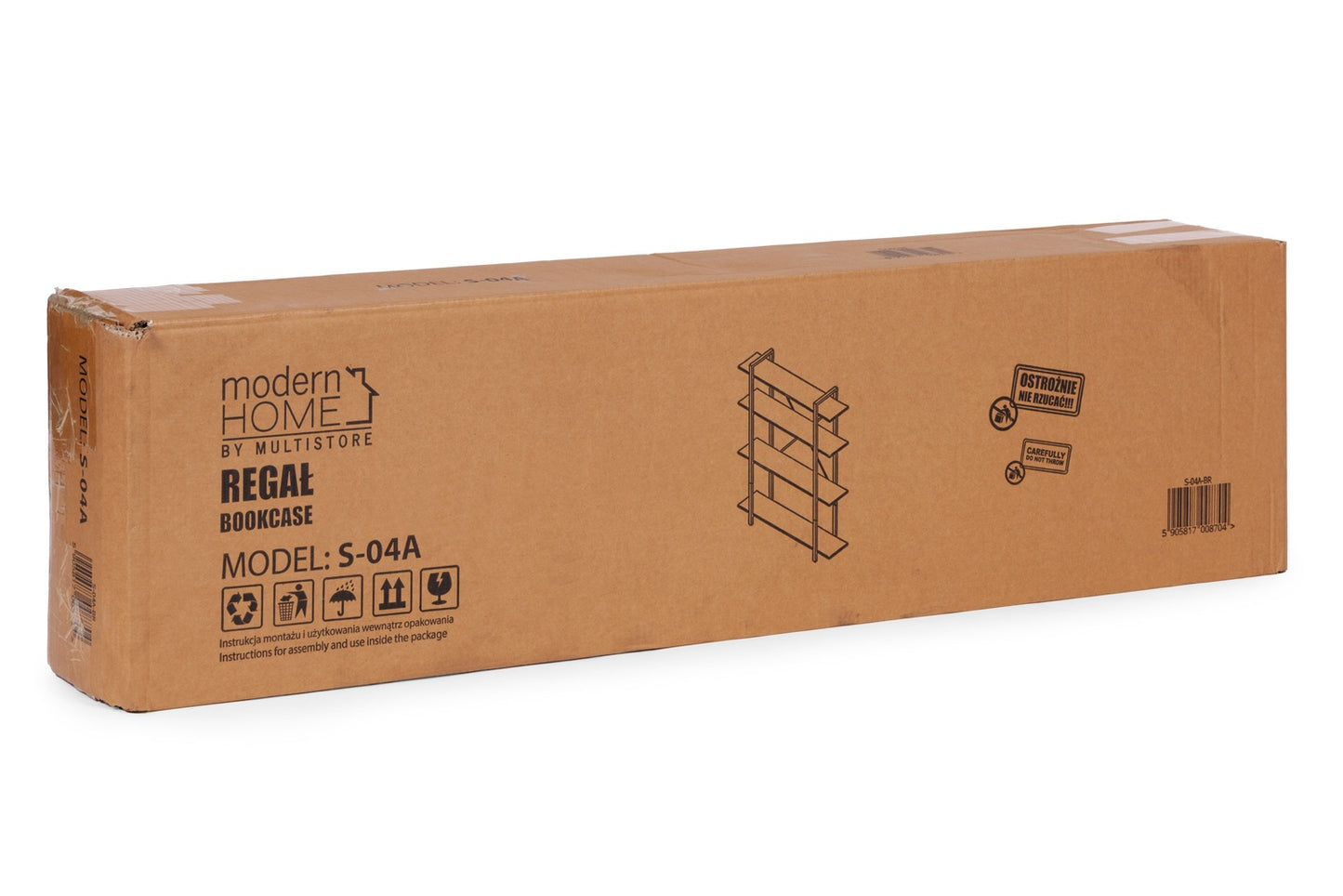 Loft Industrial Shelf – 4-Tier Metal Frame, MDF Board
