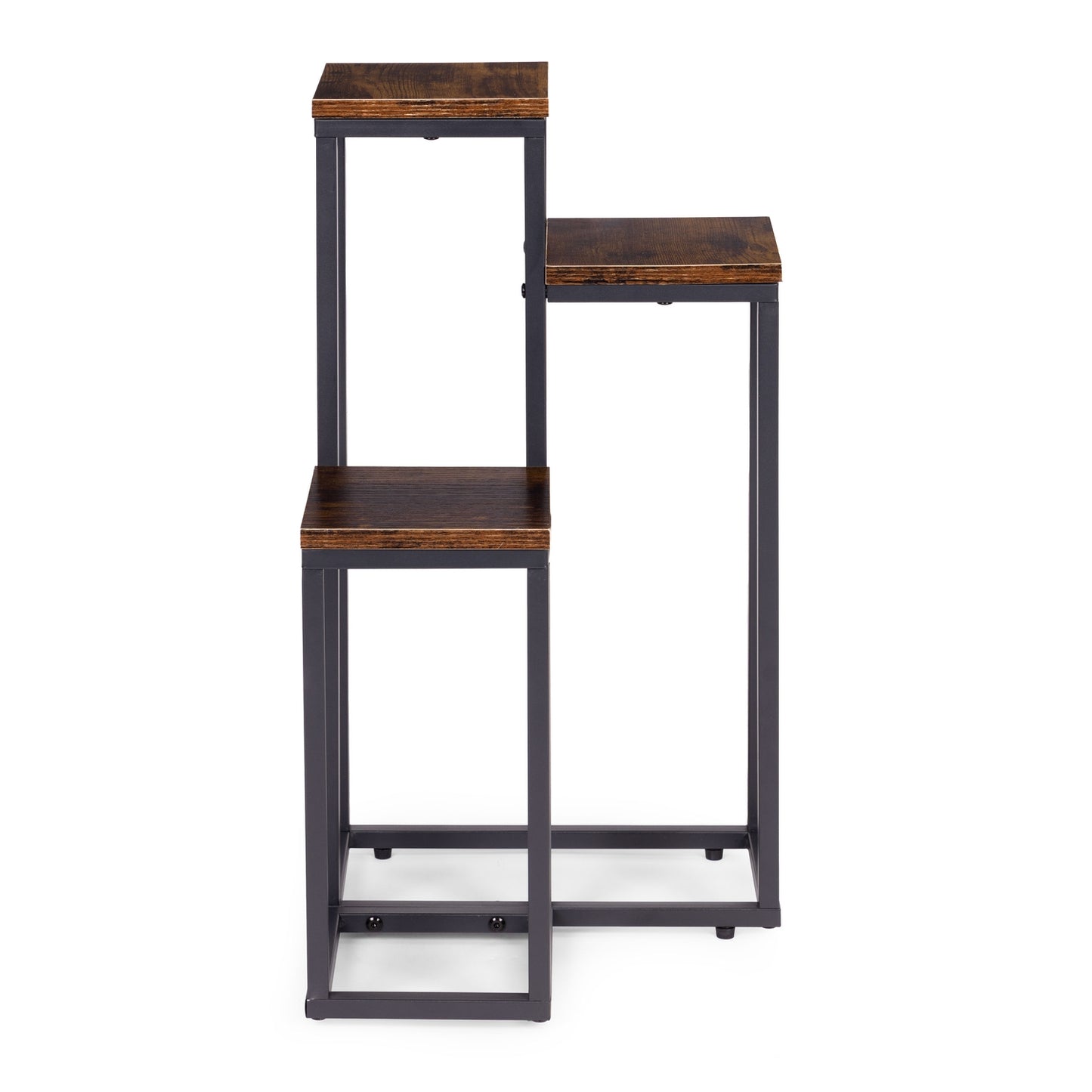 Loft-Style Plant Stand, 3 Shelves, Steel & Chipboard