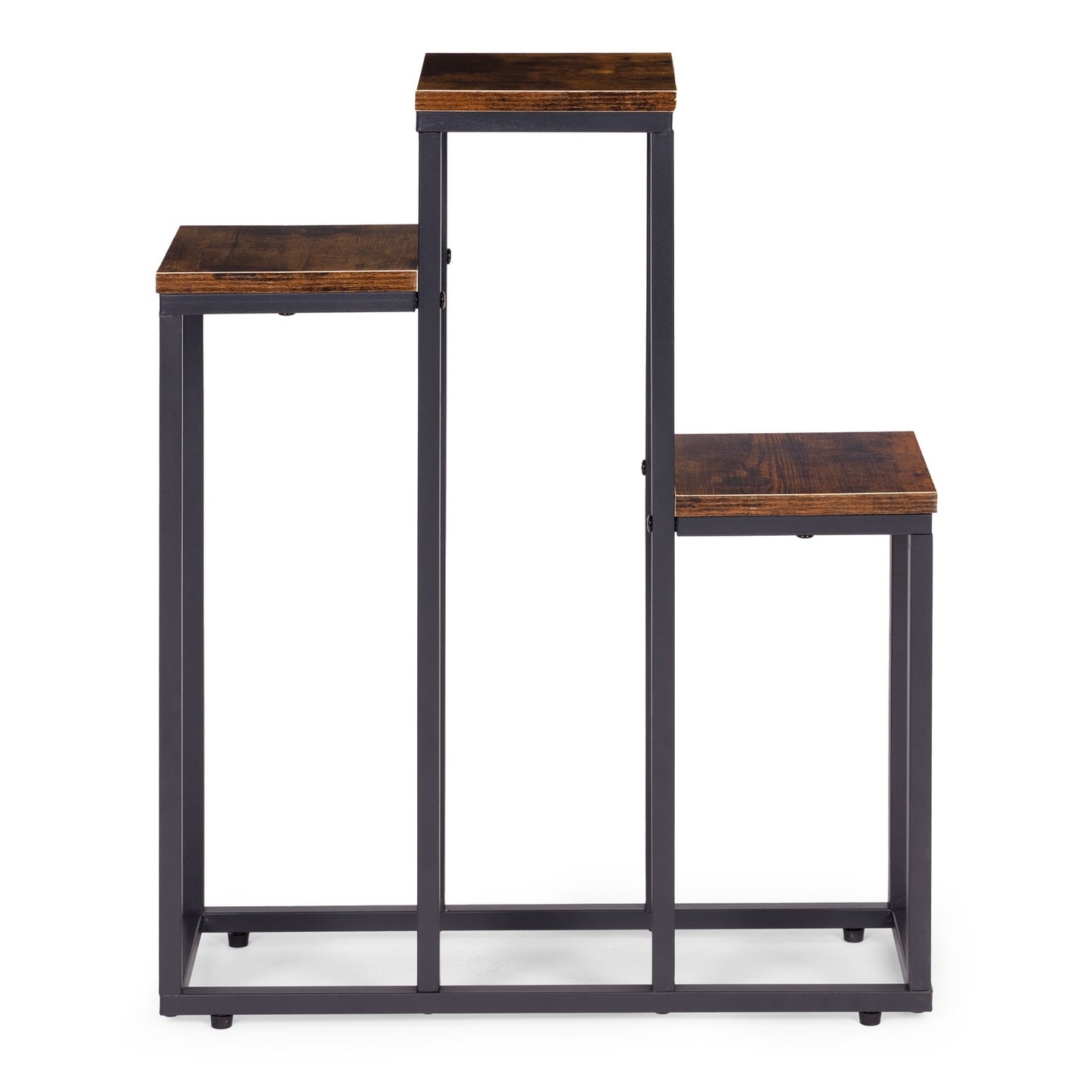 Loft-Style Plant Stand, 3 Shelves, Steel & Chipboard