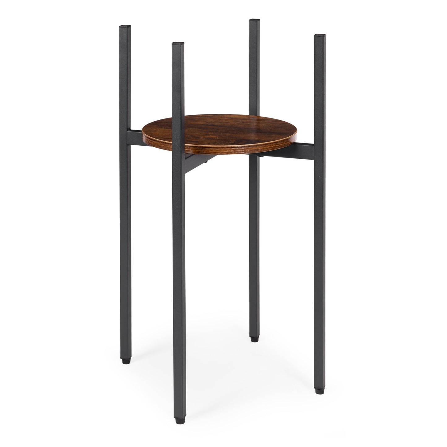 Loft-Style Steel Plant Stand with Chipboard Shelf