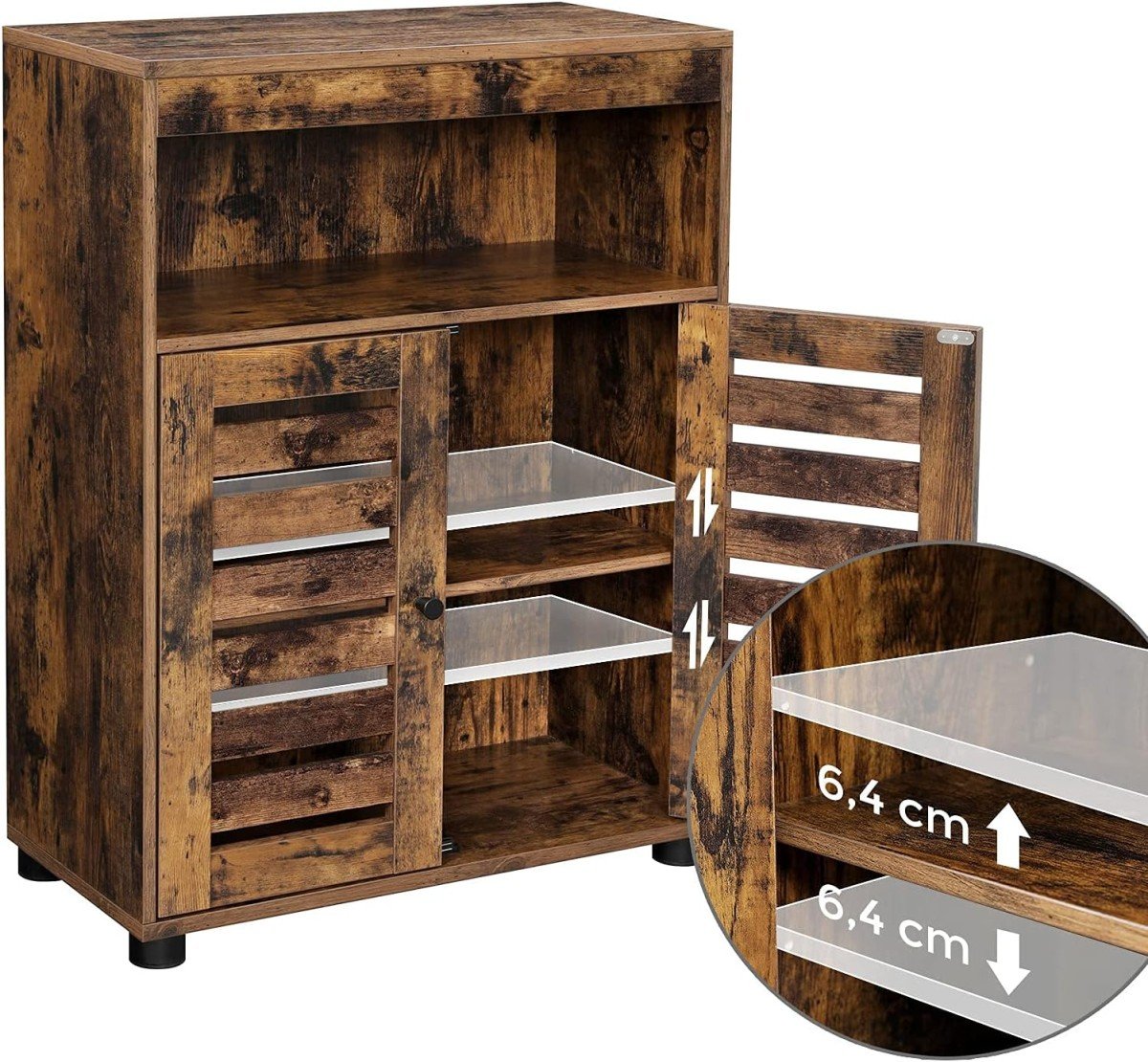 Loft bathroom cabinet, rustic brown