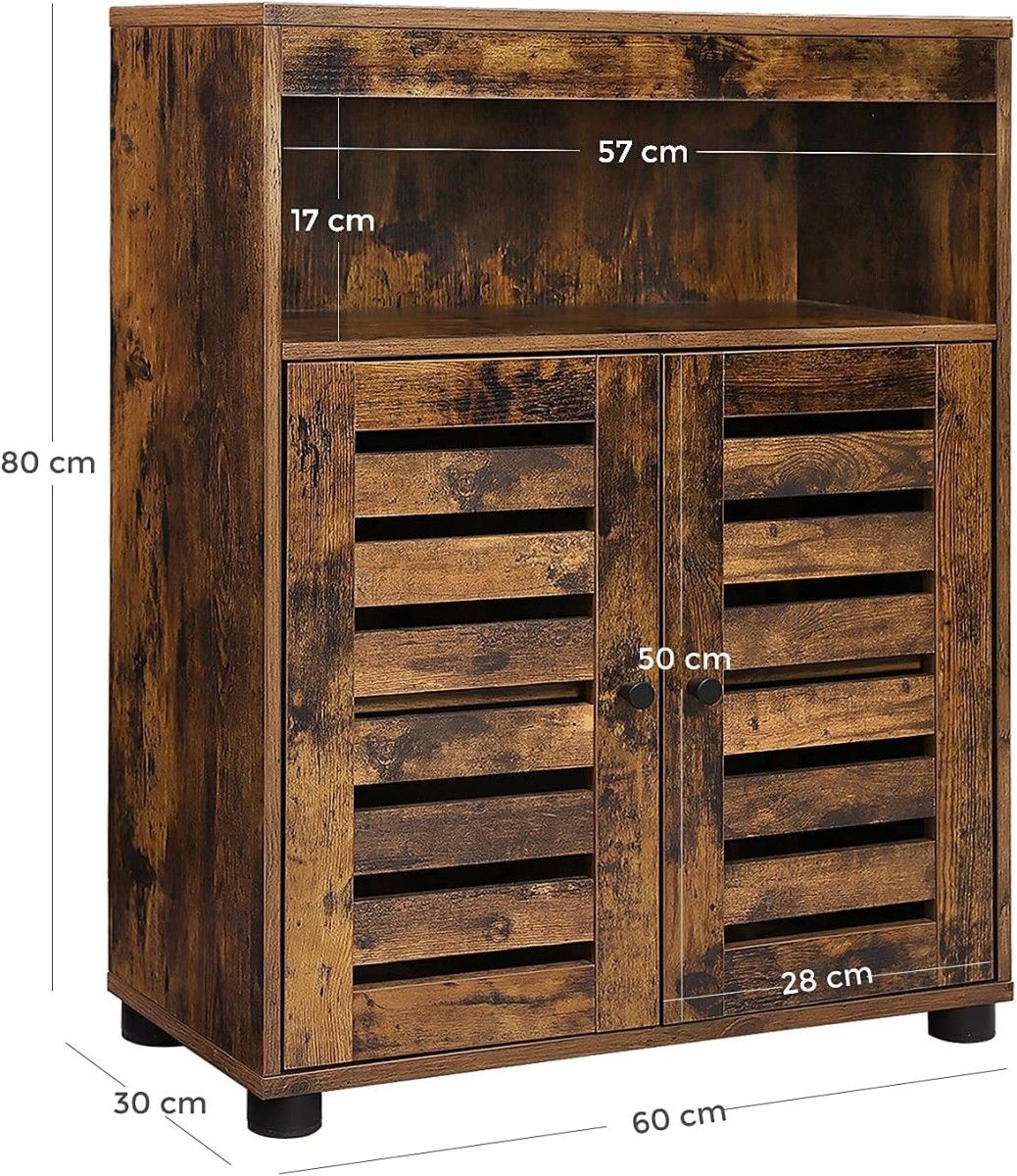Loft bathroom cabinet, rustic brown