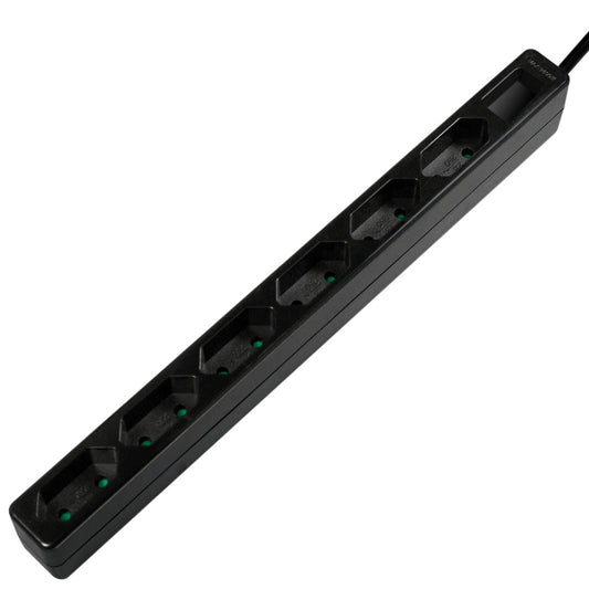 LogiLink Power outlet 6xCEE 7/16 connector, 1.5m - Black