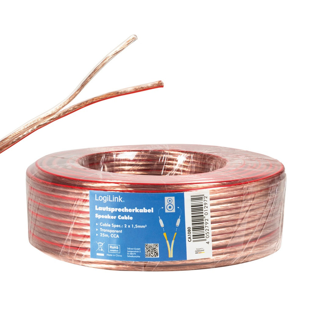LogiLink Speaker cable 2x1.5 - 25m