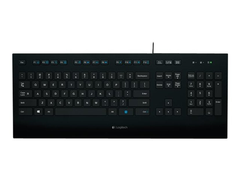 Logitech Corded K280e - Keyboard - USB - Nordic
