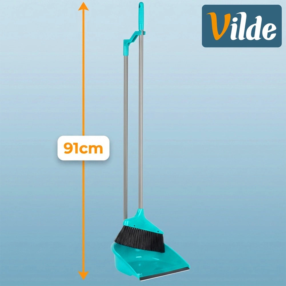 Long Handled Dustpan and Brush Set – 95 cm, Rubber Tip