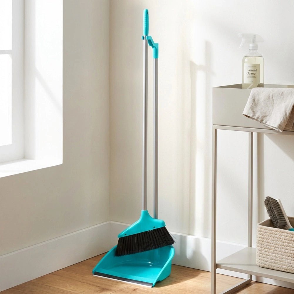 Long Handled Dustpan and Brush Set – 95 cm, Rubber Tip